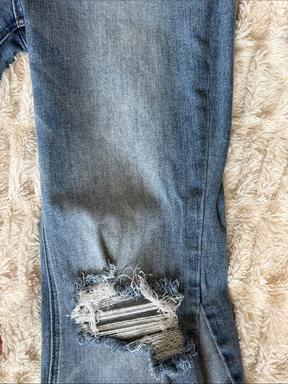 bridge by gly Distressed Bell Bottom Jeans with design 30x29 - Picture 7 of 16